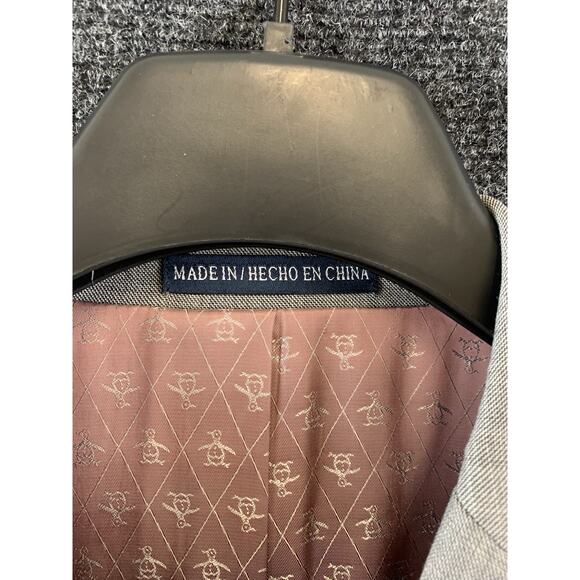 Original Penguin Men’s Blazer Slim Fit Jacket Wool Gray Retail$375 NWT Size 40R - Picture 7 of 15